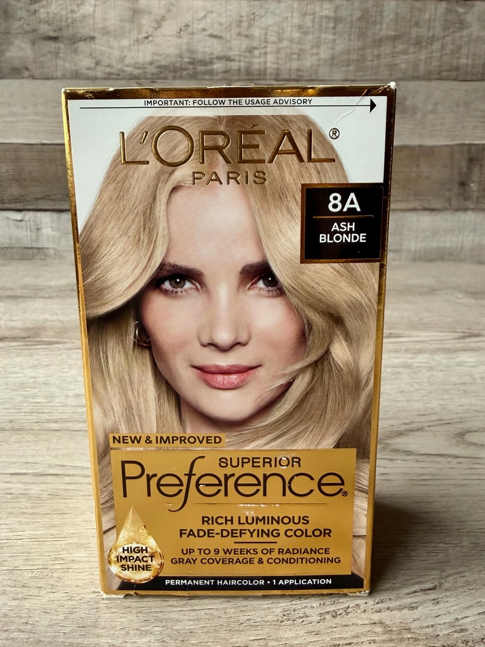 L'Oréal Paris Superior Preference 8A Ash Blonde Permanent Hair Color Sealed